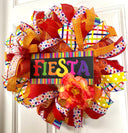 Fiesta Wreath, Cinco de Maya, Party Decor, Summer Deco Mesh