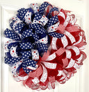 Baseball Wreath: Patriotic American Flag Decor, Stars & Stripes