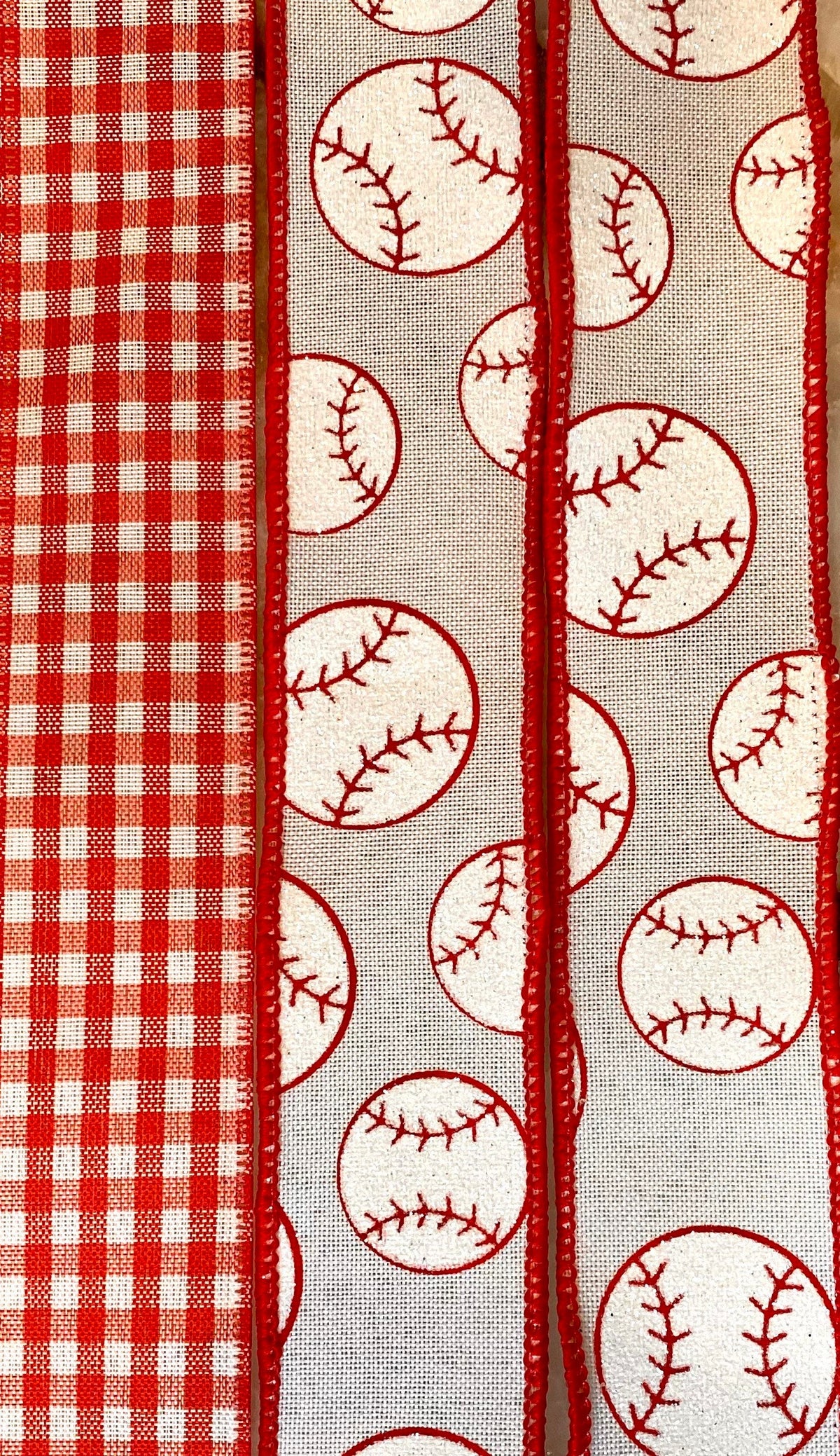 Patriotic Baseball Wreath