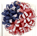 Patriotic Baseball Wreath