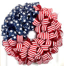XL American Flag Wreath: Patriotic Red White and Blue Decor