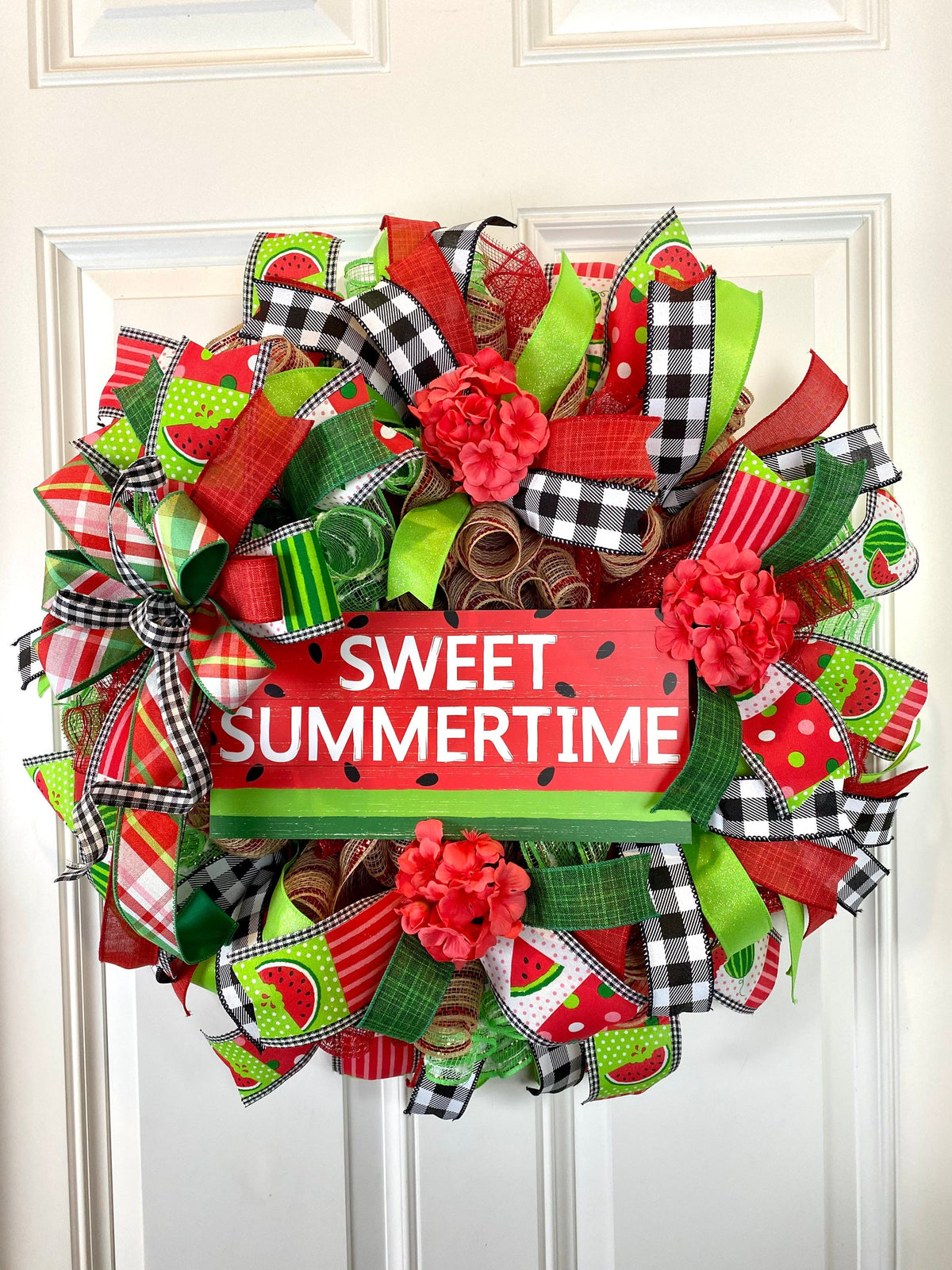 Watermelon Wreath, Summer Front Door Wreath, Kitchen Wreath, Spring Wreath for front door