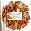 Welcome to our Patch Farmhouse Pumpkin Wreath