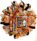 Fall Wreath for Front Door, Pumpkin Spice Jesus Christ, Christian Wreath, Thanksgiving Decor, Mesh Wreath
