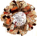 Fall Wreath, Farmhouse, Autumn, Thanksgiving Decor, Mesh Wreath