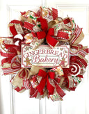 Gingerbread Bakery Christmas Wreath: Holiday Front Door Decor