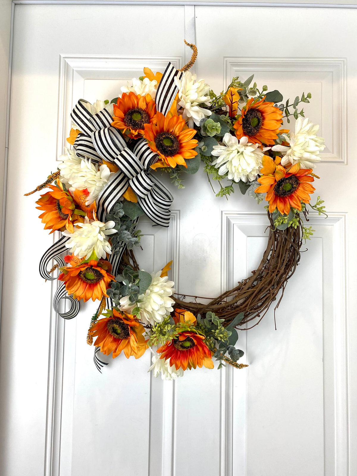 Fall Sunflower Wreath. Autumn Decor. Front Door Wreath