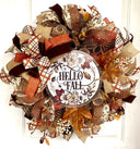 Fall Farmhouse Wreath: Boho Autumn Thanksgiving Porch Decor