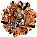 Fall Wreath for Front Door, Pumpkin Spice Jesus Christ, Christian Wreath, Thanksgiving Decor, Mesh Wreath