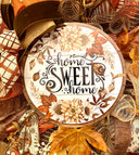 Fall Farmhouse Wreath: Boho Autumn Thanksgiving Porch Decor