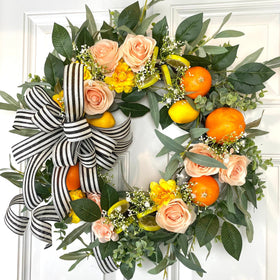 Orange and Lemon Citrus Wreath