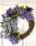 Lavender & Eucalyptus Wreath, Front Door Summer Wreath, Wreath for Front Door, Everyday Wreath, Purple Wreath