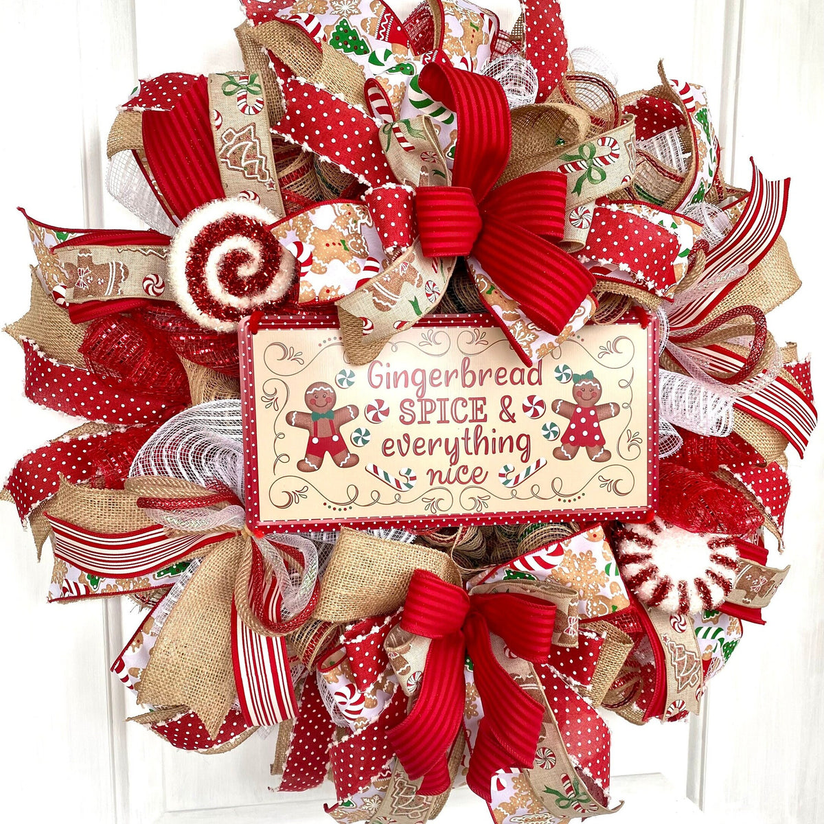 Gingerbread Spice & Everything Nice Christmas Wreath