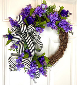 Lavender & Eucalyptus Wreath, Front Door Summer Wreath, Wreath for Front Door, Everyday Wreath, Purple Wreath