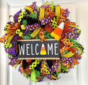 Colorful Candy Corn Wreath