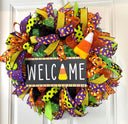 Candy Corn Halloween Wreath: Cheerful Fall Door Decor