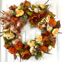 XL Fall Floral Wreath with Pumpkins