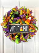 Colorful Candy Corn Wreath