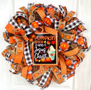 Fall Wreath, Farmhouse, Pumpkin Spice Jesus Christ, Christian Wreath, Thanksgiving Decor, Mesh Wreath