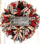 Christmas Wreath, Farmhouse Buffalo Plaid, Decor for front door, double doors, Merry Christmas