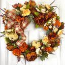 XL Fall Floral Wreath with Pumpkins