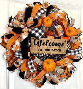 Halloween Decor, Pumpkin, Fall Wreath, Autumn, Home Decor