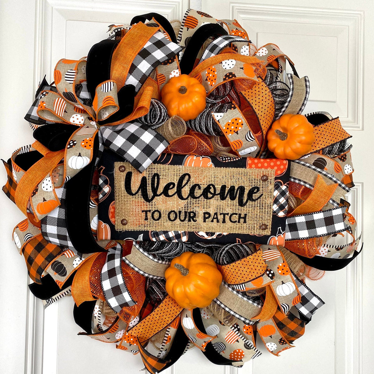 Halloween Decor, Pumpkin, Fall Wreath, Autumn, Home Decor