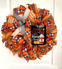 Farmhouse Pumpkin Spice Jesus Christ Wreath