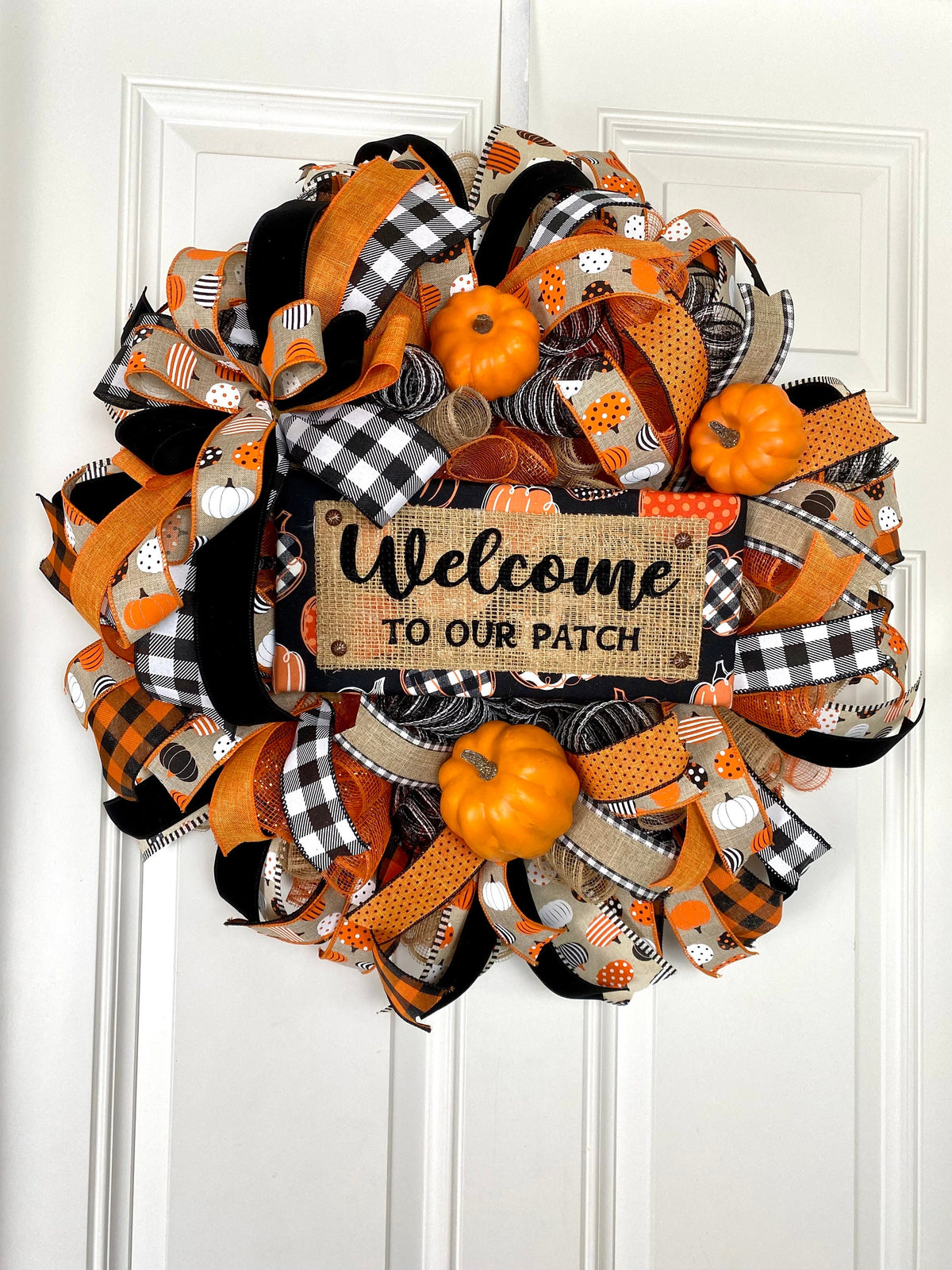 Halloween Decor, Pumpkin, Fall Wreath, Autumn, Home Decor