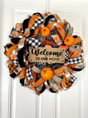 Halloween Decor, Pumpkin, Fall Wreath, Autumn, Home Decor