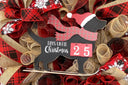 Dog Christmas Wreath, Countdown to Christmas, Dog Lover wreath, Farmhouse Christmas Wreath for front door, Black Lab