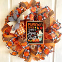 Pumpkin Spice Jesus Christ Wreath: Buffalo Plaid Fall Decor
