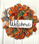 Fall Wreath, Welcome, Farmhouse Pumpkin Spice Jesus Christ, Christian Wreath, Thanksgiving Decor, Mesh Wreath