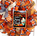 Pumpkin Spice Jesus Christ Wreath