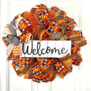 Fall Wreath, Welcome, Farmhouse Pumpkin Spice Jesus Christ, Christian Wreath, Thanksgiving Decor, Mesh Wreath