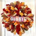 Fall Wreath, Turkey, Pumpkins, Thanksgiving Decor, Turkey Wreath, Pumpkin Pie, Autumn, Home Decor