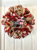 Dog Christmas Wreath, Countdown to Christmas, Dog Lover wreath, Farmhouse Christmas Wreath for front door, Black Lab