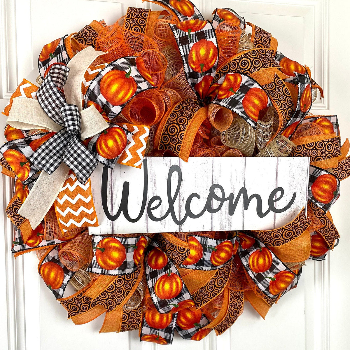 Fall Wreath, Welcome, Farmhouse Pumpkin Spice Jesus Christ, Christian Wreath, Thanksgiving Decor, Mesh Wreath