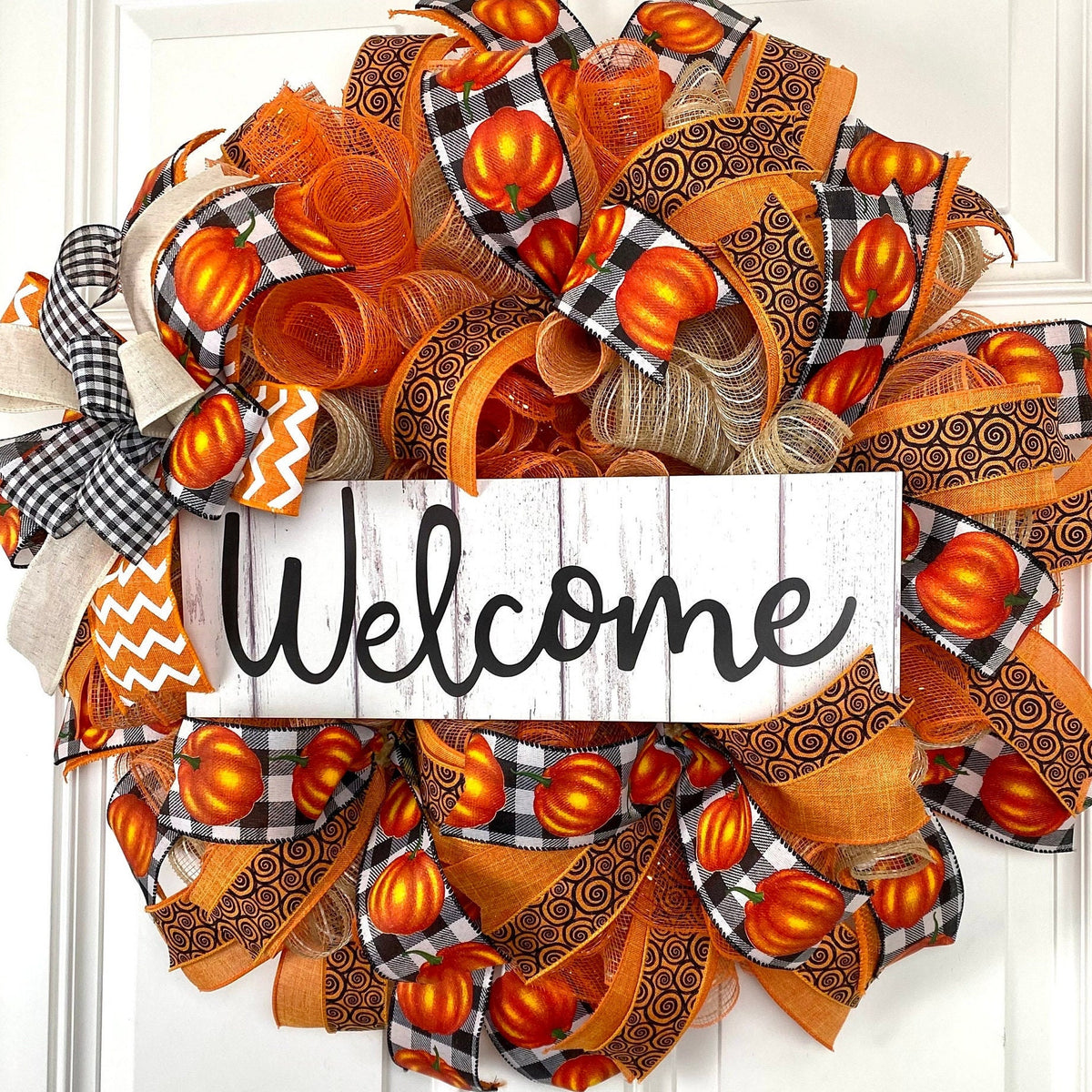 Fall Wreath, Welcome, Farmhouse Pumpkin Spice Jesus Christ, Christian Wreath, Thanksgiving Decor, Mesh Wreath