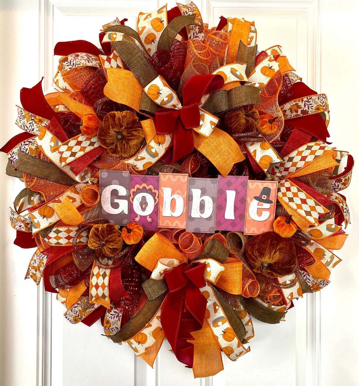 Fall Wreath, Turkey, Pumpkins, Thanksgiving Decor, Turkey Wreath, Pumpkin Pie, Autumn, Home Decor