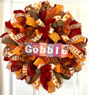 Fall Wreath, Turkey, Pumpkins, Thanksgiving Decor, Turkey Wreath, Pumpkin Pie, Autumn, Home Decor