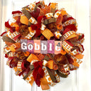 Fall Wreath, Turkey, Pumpkins, Thanksgiving Decor, Turkey Wreath, Pumpkin Pie, Autumn, Home Decor