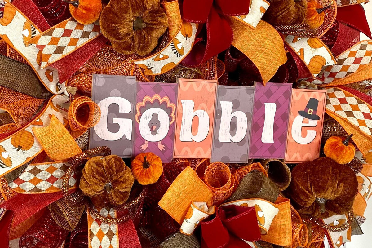 Fall Wreath, Turkey, Pumpkins, Thanksgiving Decor, Turkey Wreath, Pumpkin Pie, Autumn, Home Decor