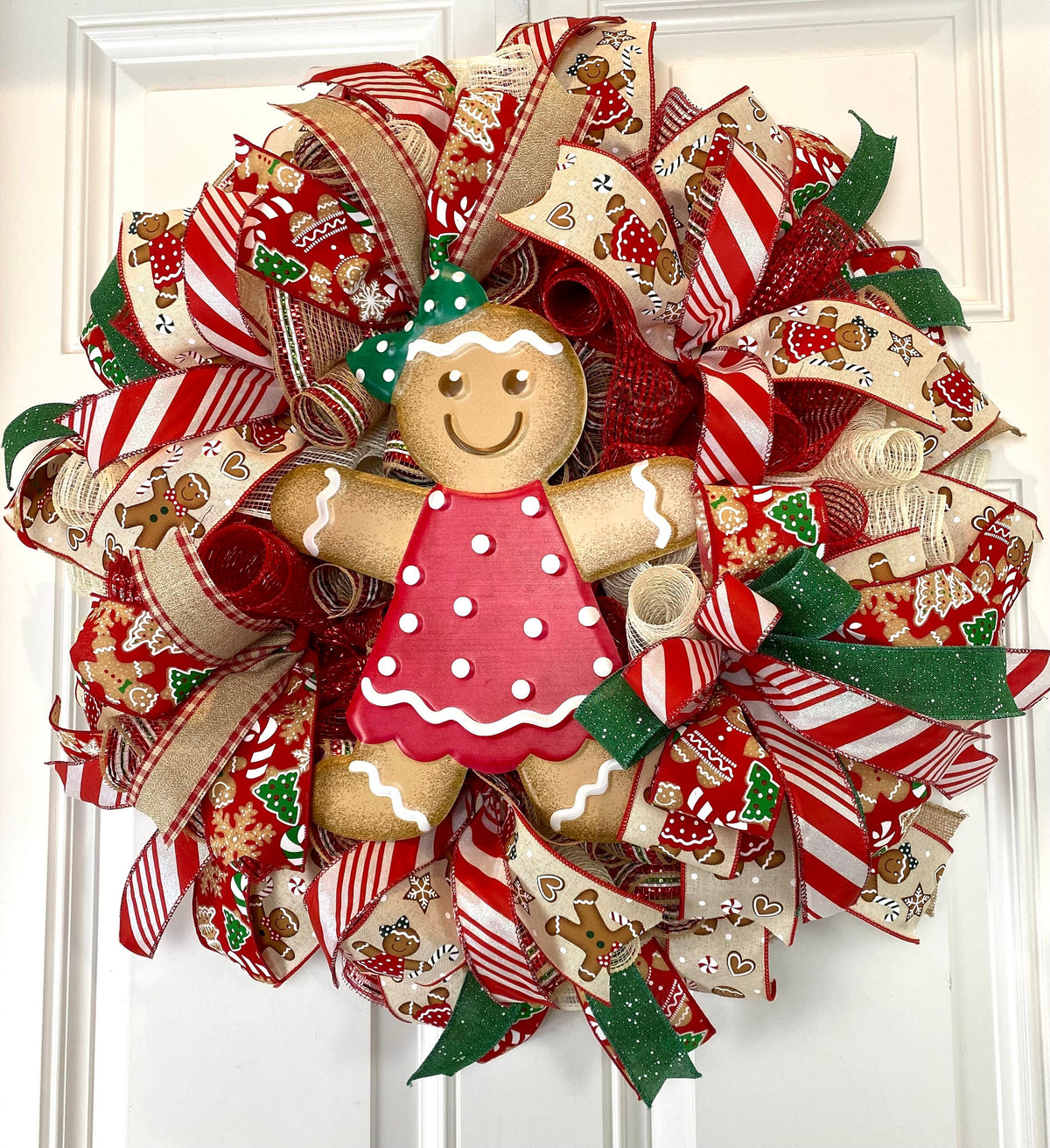 Gingerbread Girl / Boy Wreath for Double Doors