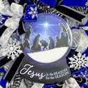 Christmas Nativity Snow Globe Wreath