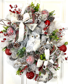 Winter Owl Wreath