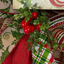 Christmas wreath Lime and Red Decor Merry Christmas Winter Porch