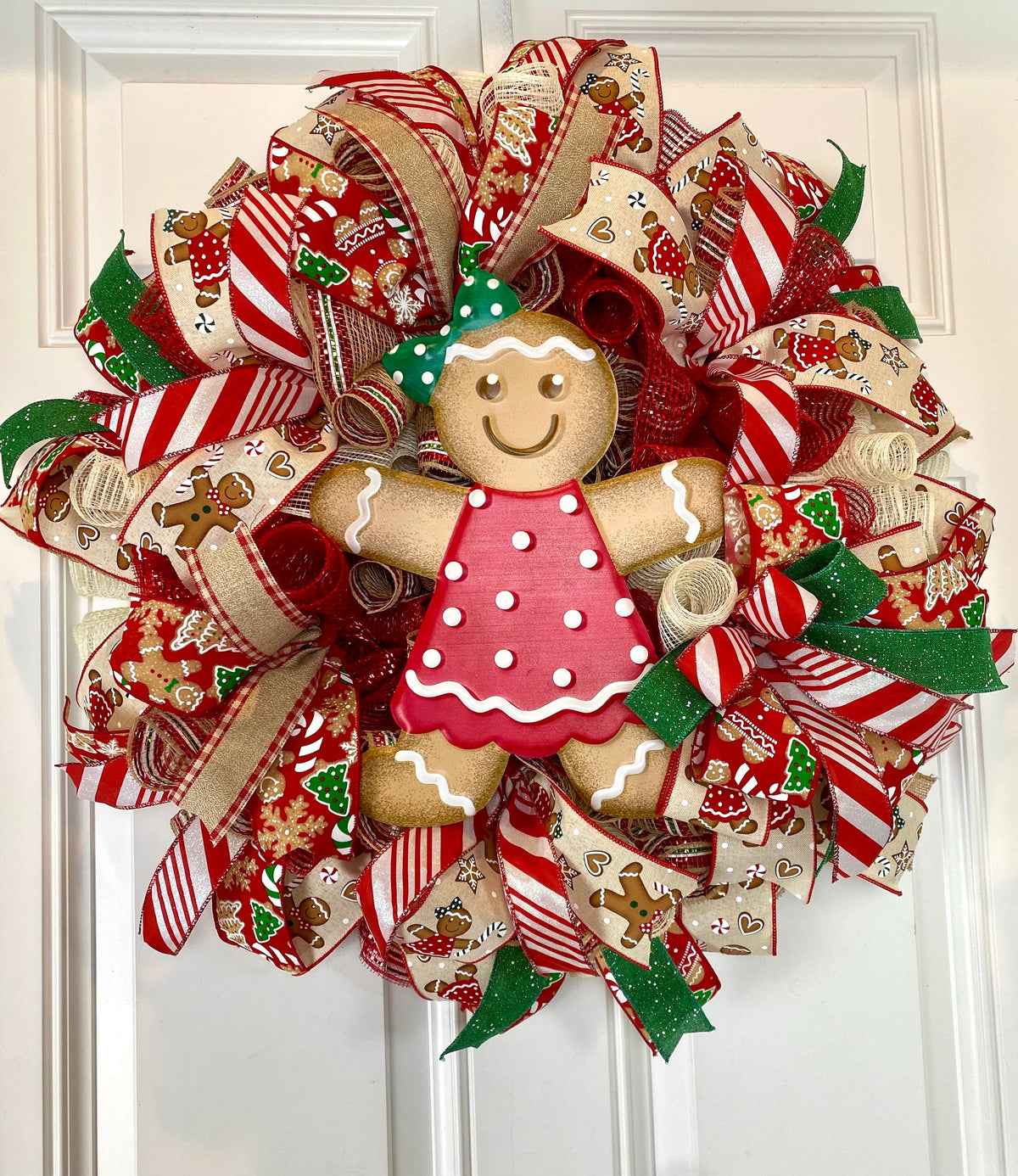 Gingerbread Girl / Boy Wreath for Double Doors