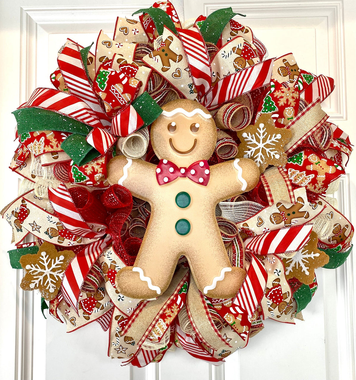Gingerbread Girl / Boy Wreath for Double Doors