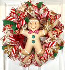 Gingerbread Girl / Boy Wreath for Double Doors